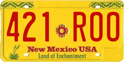 NM license plate 421ROO