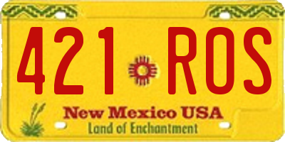 NM license plate 421ROS
