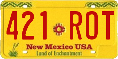 NM license plate 421ROT