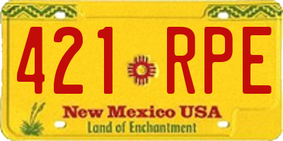 NM license plate 421RPE