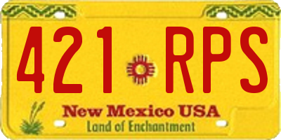 NM license plate 421RPS