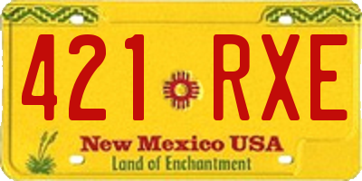 NM license plate 421RXE