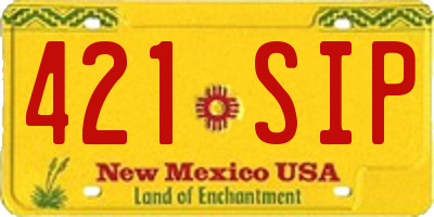 NM license plate 421SIP