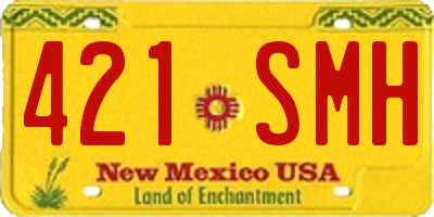 NM license plate 421SMH