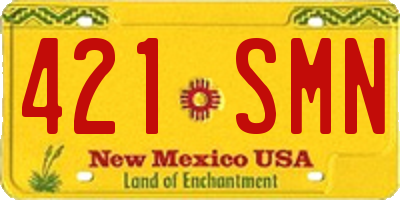 NM license plate 421SMN