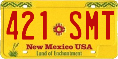 NM license plate 421SMT