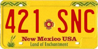 NM license plate 421SNC