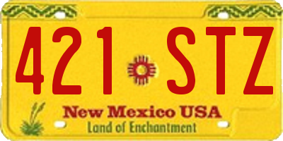 NM license plate 421STZ