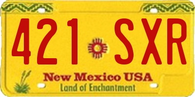NM license plate 421SXR