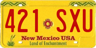 NM license plate 421SXU