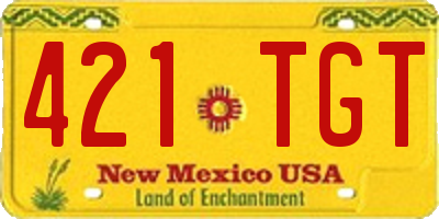 NM license plate 421TGT