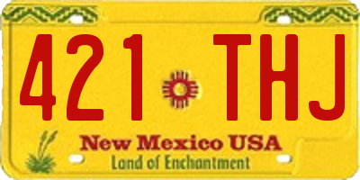 NM license plate 421THJ