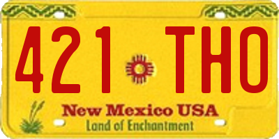 NM license plate 421THO