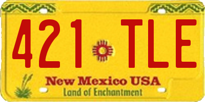 NM license plate 421TLE