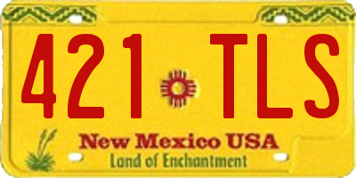 NM license plate 421TLS
