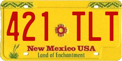 NM license plate 421TLT