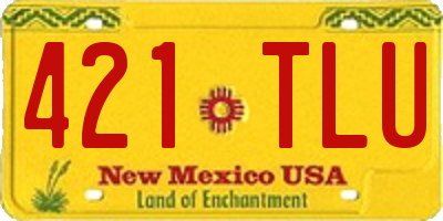 NM license plate 421TLU