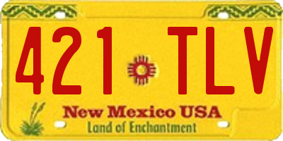 NM license plate 421TLV