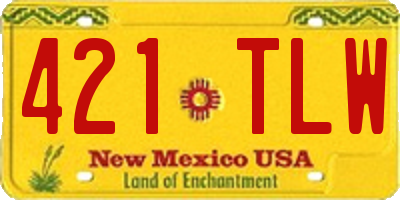 NM license plate 421TLW