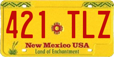 NM license plate 421TLZ