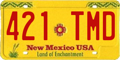 NM license plate 421TMD