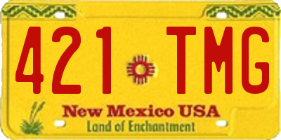 NM license plate 421TMG