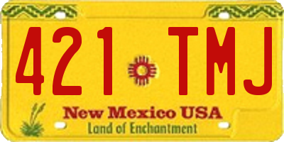 NM license plate 421TMJ