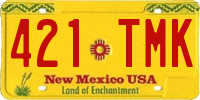 NM license plate 421TMK