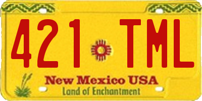 NM license plate 421TML
