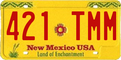 NM license plate 421TMM