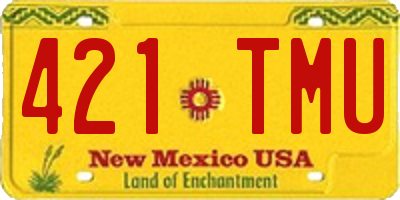 NM license plate 421TMU