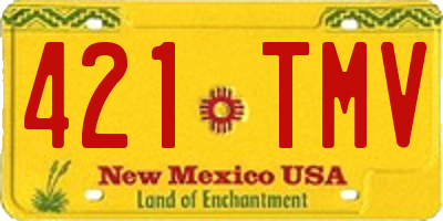 NM license plate 421TMV