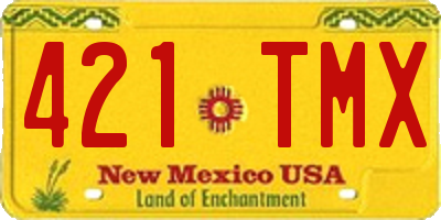 NM license plate 421TMX