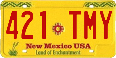 NM license plate 421TMY