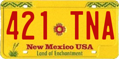 NM license plate 421TNA