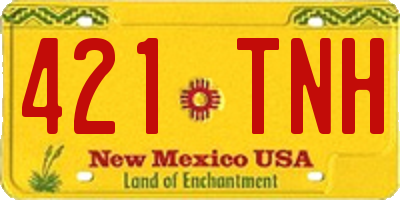 NM license plate 421TNH