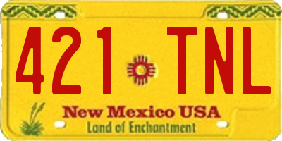 NM license plate 421TNL