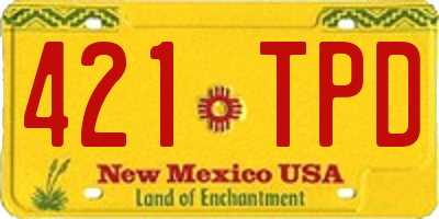 NM license plate 421TPD