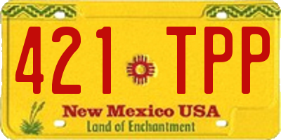 NM license plate 421TPP