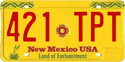 NM license plate 421TPT