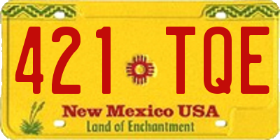 NM license plate 421TQE