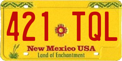 NM license plate 421TQL