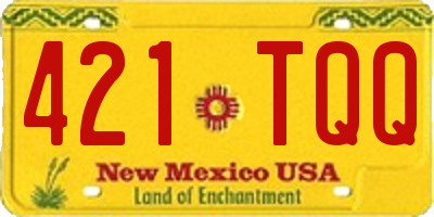 NM license plate 421TQQ