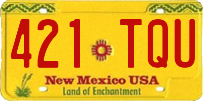 NM license plate 421TQU