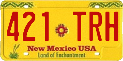 NM license plate 421TRH