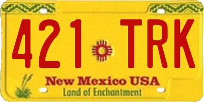 NM license plate 421TRK