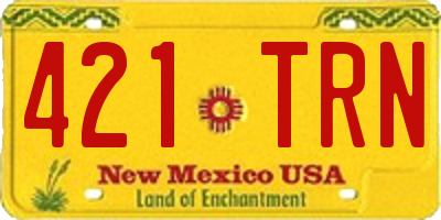 NM license plate 421TRN