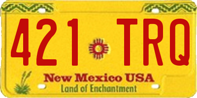 NM license plate 421TRQ