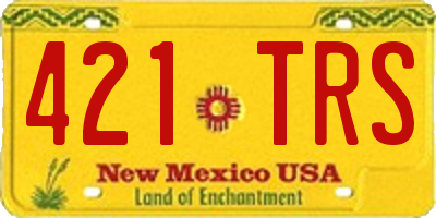 NM license plate 421TRS