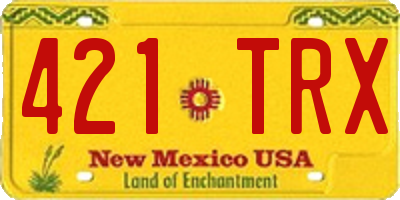 NM license plate 421TRX